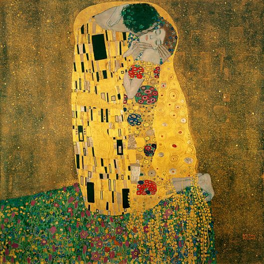 Gustave Klimt The Kiss Wiki Commons